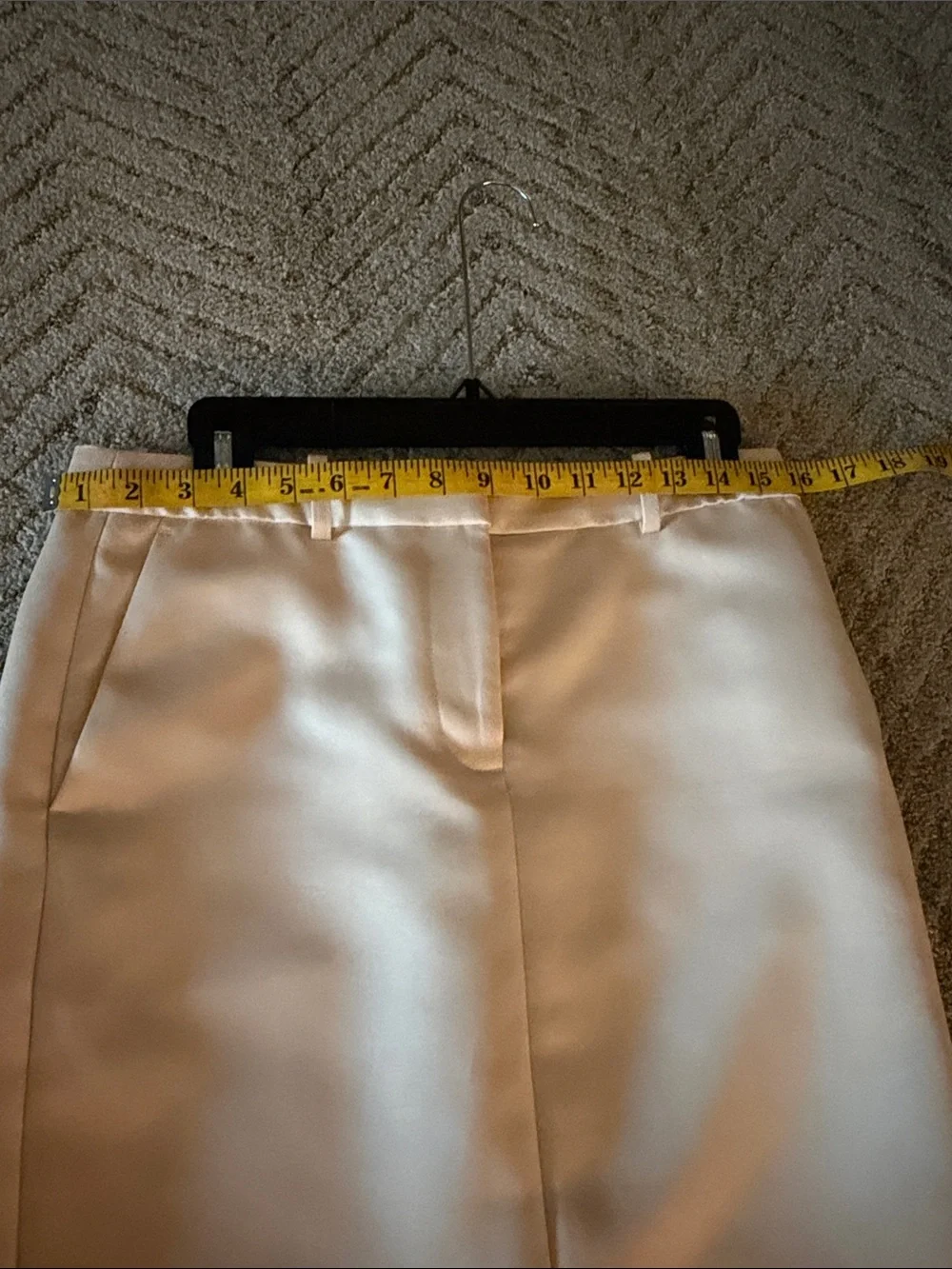 JCrew satin pencil skirt (trouser style)